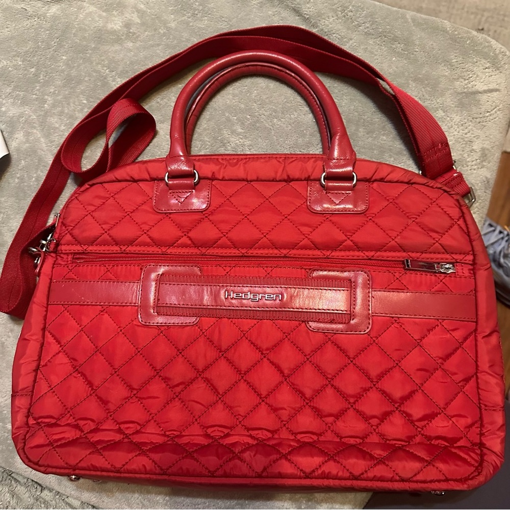 Hedgren Red Quilted‎ Women's Laptop Bag